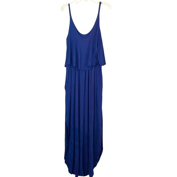 Sweet Lovely By Jen Navy Maxi Dress Size Medium - Picture 9 of 15
